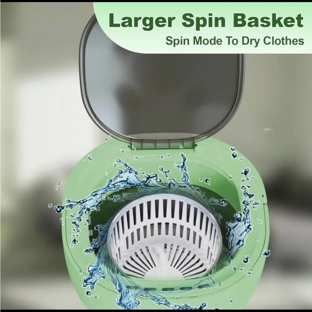 🫧SOLD!!Portable Mini Washing Machine in Green 15L🪣 - Picture 2 of 9